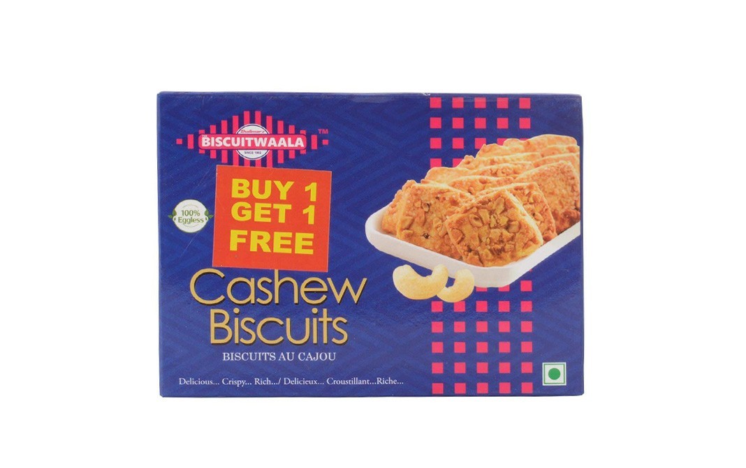 Biscuitwaala Cashew Biscuits    Box  200 grams